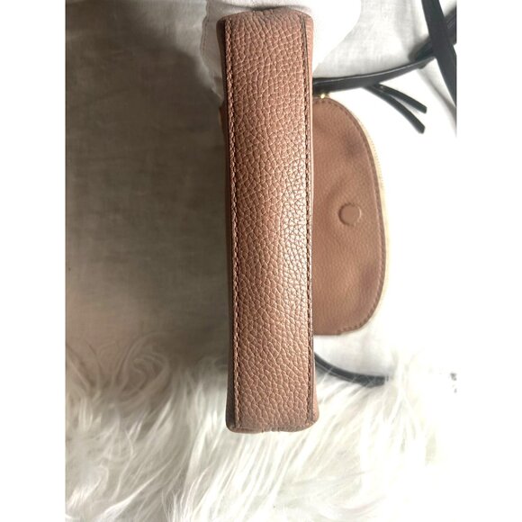 Kate Spade Jackson Street Harlyn Pebbled Leather Crossbody Two-Tone Beige & Rose - Picture 5 of 10